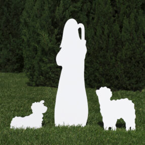 Silhouette of Shepherd Figure